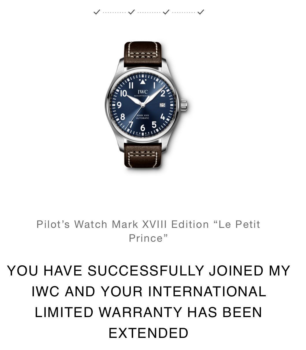 IWC International Watch Co Schaffhausen limited edition petit Prince Mk XVIII Ref 3270 full set never worn. - Image 3