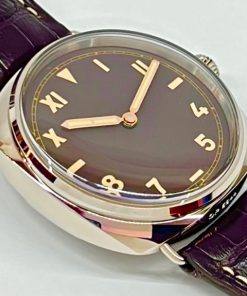 Panerai Radiomir 3 Days Oro Bianco Limited Edition Watch of 501 Pieces, in 18ct White Gold, Brown California Dial, Panerai Brown Leather Strap, 18ct White Gold Tang Buckle, Ref: PAM00376, Ca.2012, Complete with Box & Papers