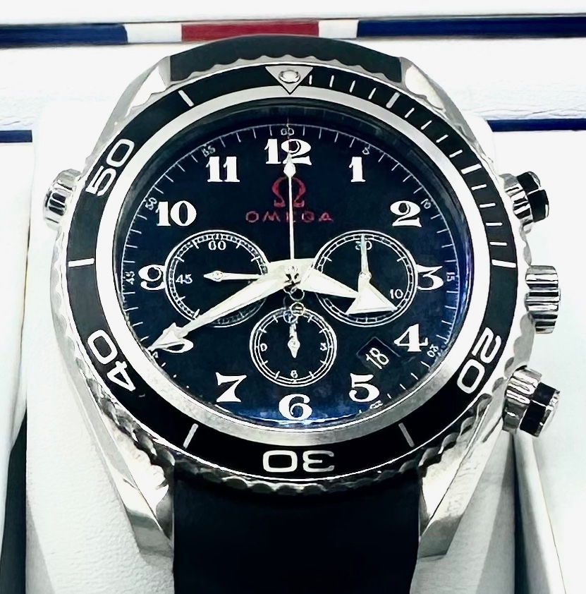 Omega Planet Ocean chronograph Co-Axial London Olympics edition ref 22232465001001.. - Image 4