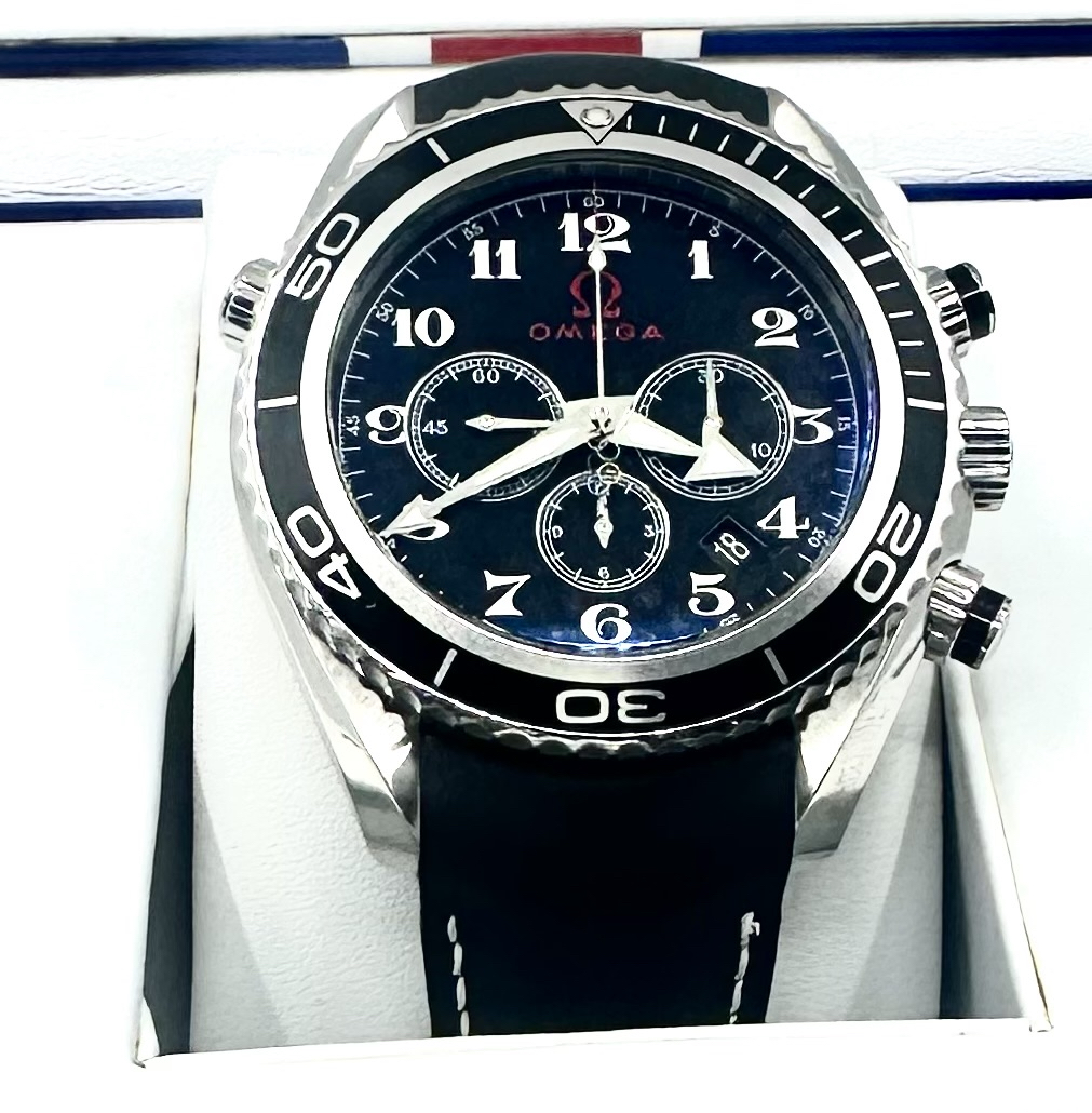 Omega Planet Ocean chronograph Co-Axial London Olympics edition ref 22232465001001.. - Image 5