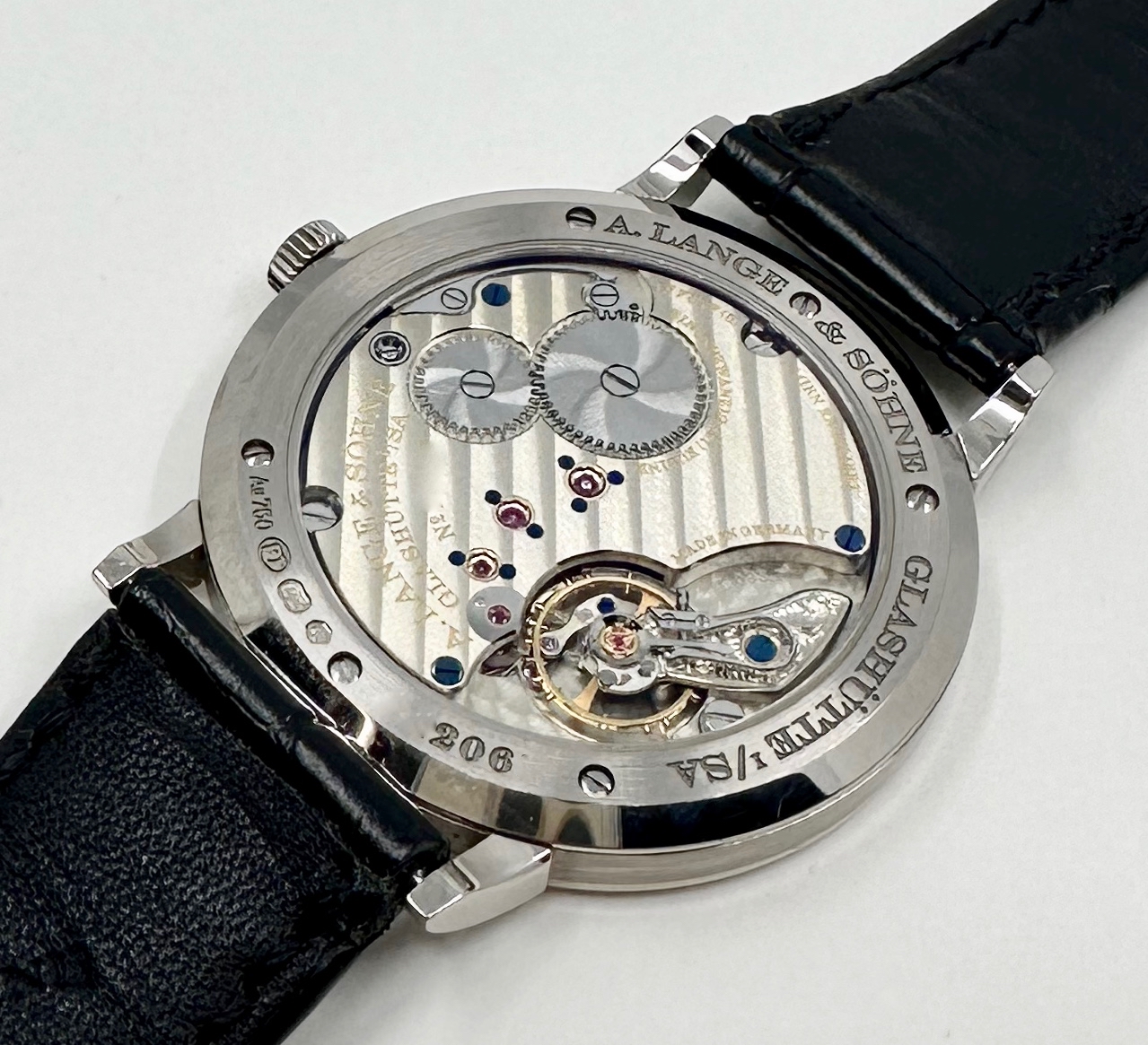 A Lange & Sohne Saxonia Thin in 18ct White Gold with Silver Argente Dial on A Lange & Sohne Alligator Strap, Ref 201.027, Circa: 2019, Complete with Box & Papers - Image 3