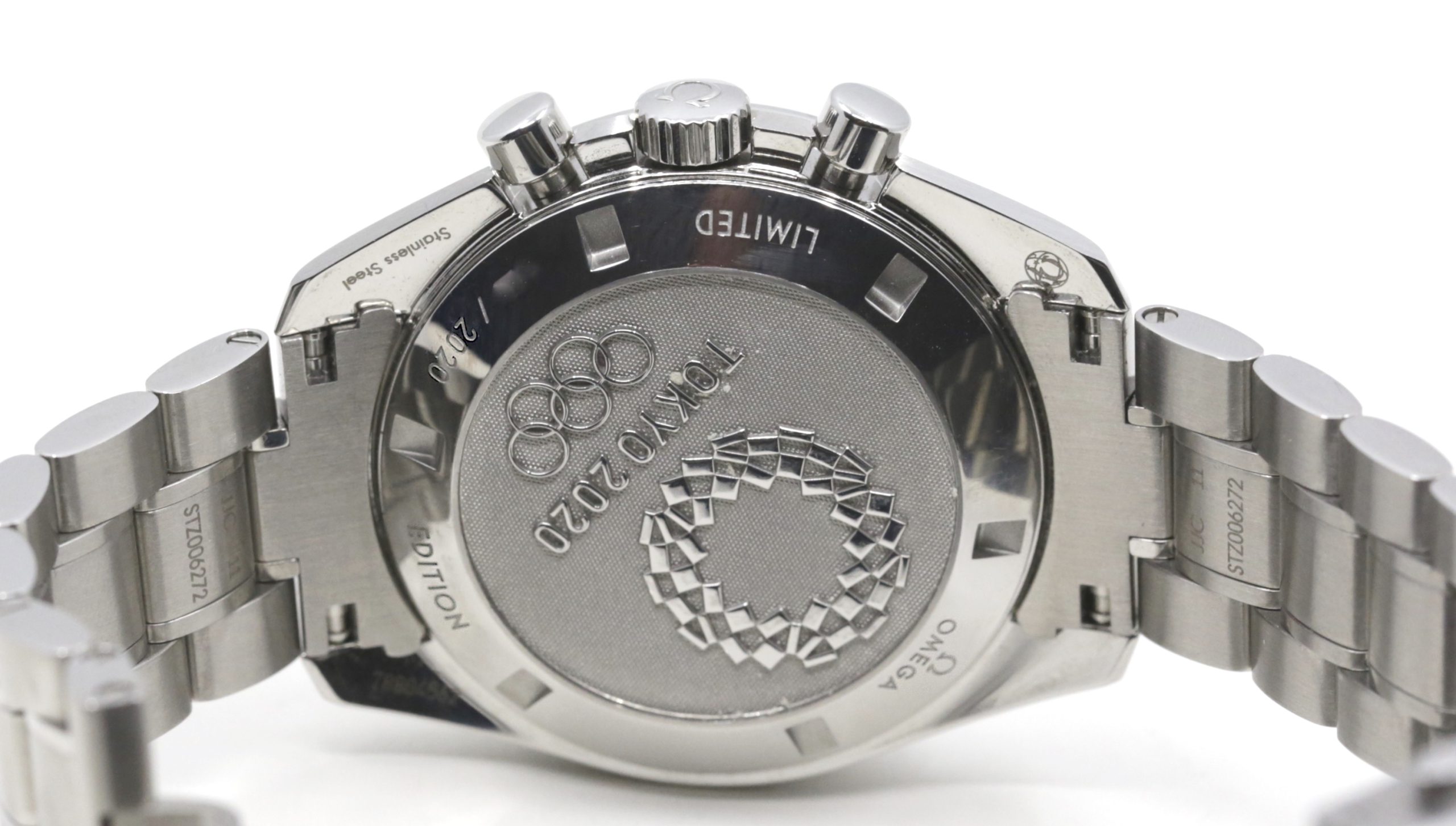 Omega Speedmaster Professional, "Tokyo 2020 Olympics" Edition, Stainless Steel, Blue index dial & Silver sub dials, on Omega Stainless Steel Bracelet, Ref. 522.30.42.30.03.001, Ca.2020, Box, Book & Warranty Cards - Image 4