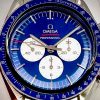 Omega Speedmaster Professional, "Tokyo 2020 Olympics" Edition, Stainless Steel, Blue index dial & Silver sub dials, on Omega Stainless Steel Bracelet, Ref. 522.30.42.30.03.001, Ca.2020, Box, Book & Warranty Cards
