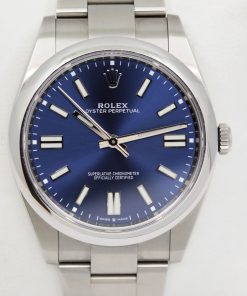 Alternative view of Rolex Oyster Perpetual 41, in Rolex OysterSteel, Blue index Dial, on Rolex OysterSteel Bracelet, Reference 124300, Circa: 2022, Complete with Box, book and Rolex Warranty card