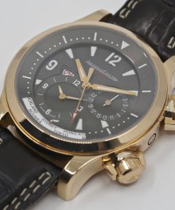 Alternative view of Jaeger-LeCoultre Master Compressor Geographic, in 18ct Rose Gold, Black index dial, on Brown JLC Alligator Strap with 18ct Rose Gold JLC Deployant, Ref. 146.2.83, Circa. 2005, Complete with Box & Papers