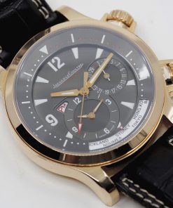 Jaeger-LeCoultre Master Compressor Geographic, in 18ct Rose Gold, Black index dial, on Brown JLC Alligator Strap with 18ct Rose Gold JLC Deployant, Ref. 146.2.83, Circa. 2005, Complete with Box & Papers