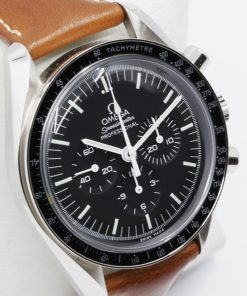 Omega Speedmaster Professional 42mm in stainless steel, Black index dial on a Omega leather strap, Ref. 31130423001005, Complete with all Boxes and Omega Warranty cards, Circa: 2018