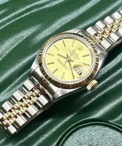 Alternative view of Rolex Lady Datejust 26 in Stainless Steel and 18ct Yellow Gold with Champagne index Dial on Rolex Stainless Steel and 18ct Yellow Gold Jubilee Bracelet, Ref: 69173 Circa: 1996