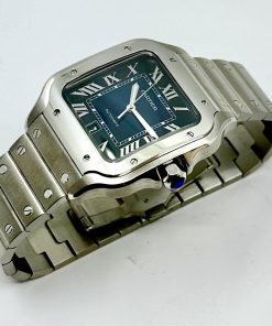 Alternative view of Cartier Santos Large Size gents Ref WSSA0030 Dark Blue dial automatic stainless steel, sold new  15/05/2022 full set B&P.