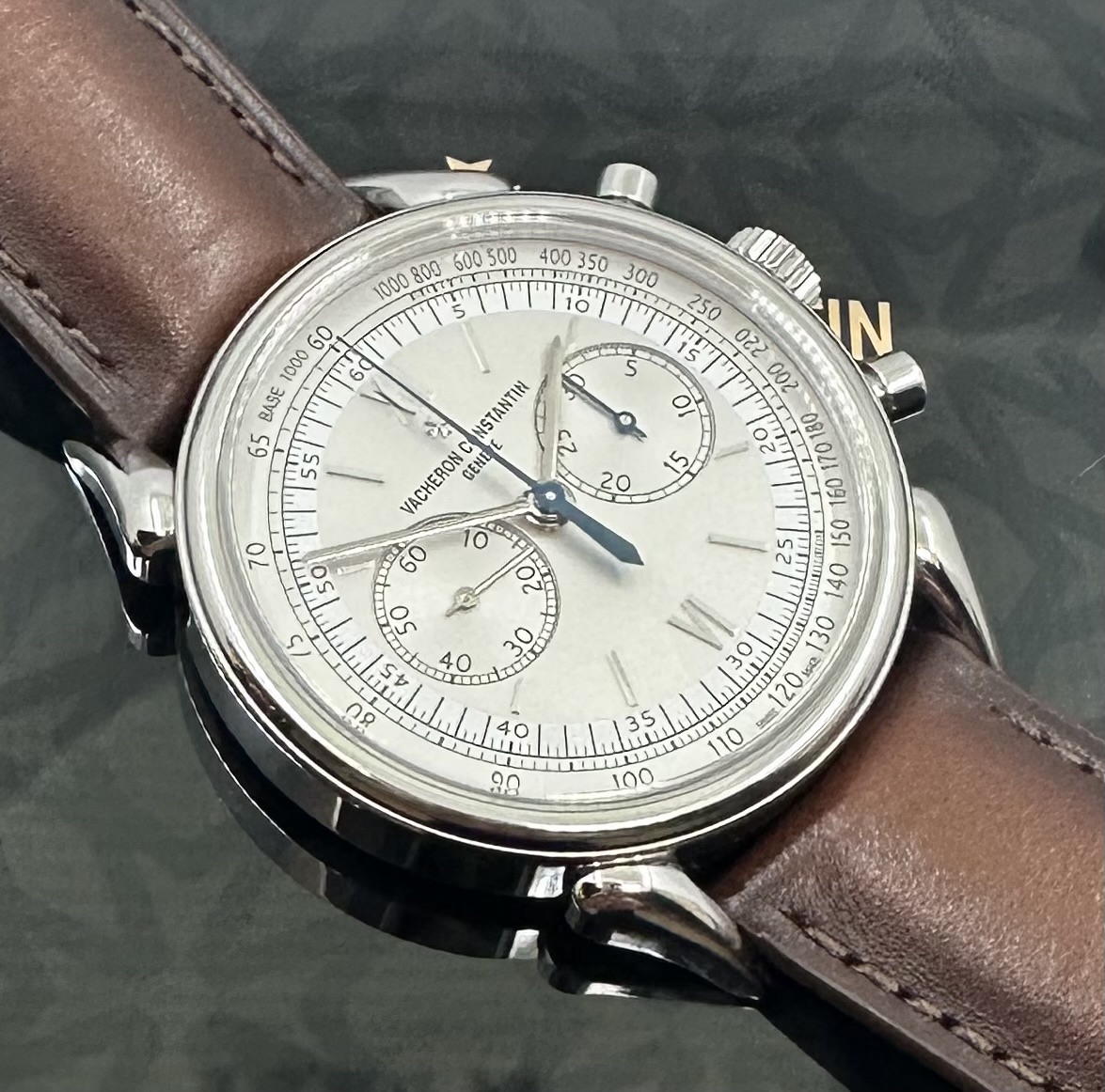 Vacheron Constantine Cornes De Vache 1955 Ref 5000H/000A-B582 chronograph, full set.