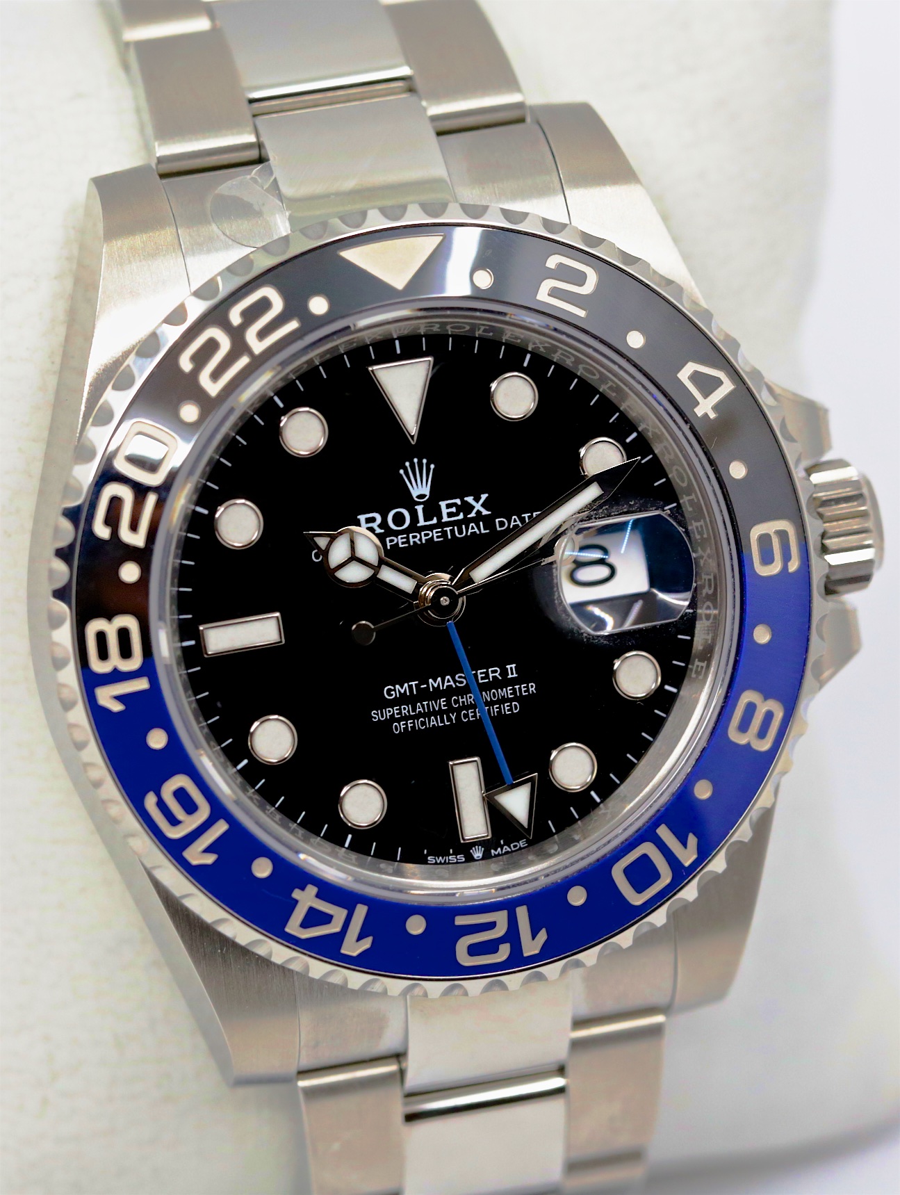 Rolex GMT Master II, in Stainless Steel, "Batman" Black & Blue Cerachrom Bezel, Black Index Dial, on Stainless Steel Rolex Oyster Bracelet, Ref. 126710BLNR, Circa: 2022, Complete with Box & Papers - Image 6