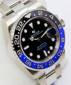 Rolex GMT Master II, in Stainless Steel, "Batman" Black & Blue Cerachrom Bezel, Black Index Dial, on Stainless Steel Rolex Oyster Bracelet, Ref. 126710BLNR, Circa: 2022, Complete with Box & Papers