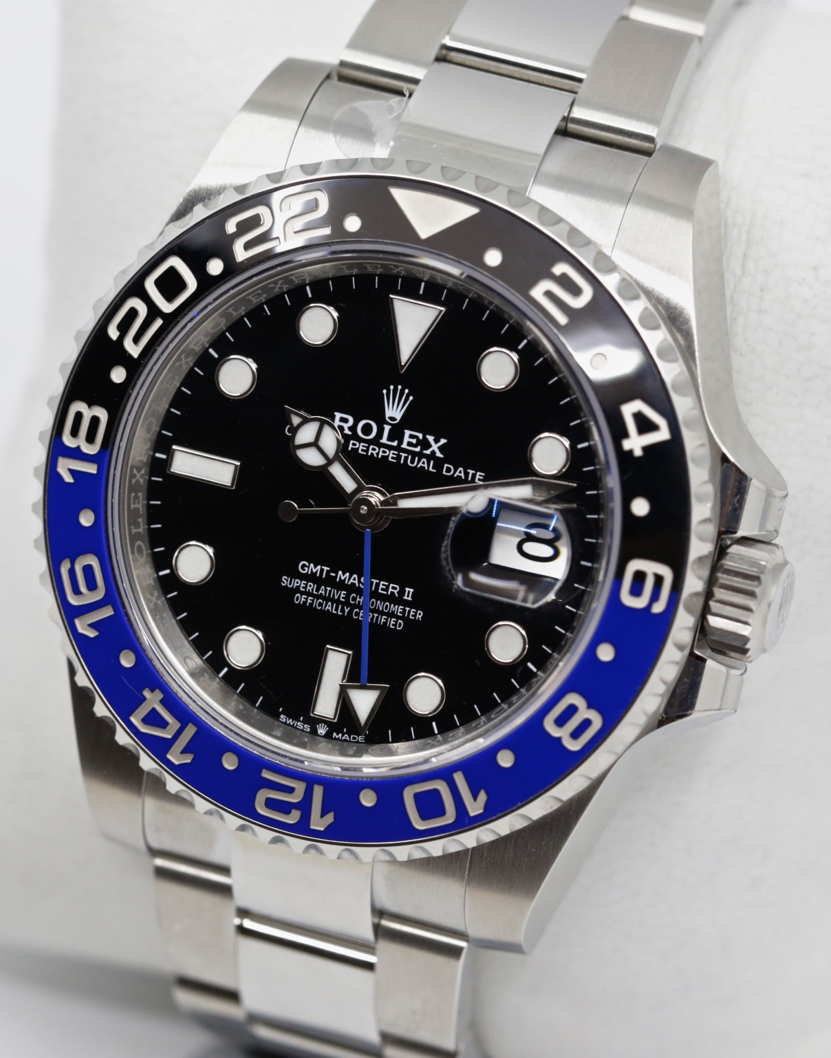 Rolex GMT Master II, in Stainless Steel, "Batman" Black & Blue Cerachrom Bezel, Black Index Dial, on Stainless Steel Rolex Oyster Bracelet, Ref. 126710BLNR, Circa: 2022, Complete with Box & Papers - Image 3