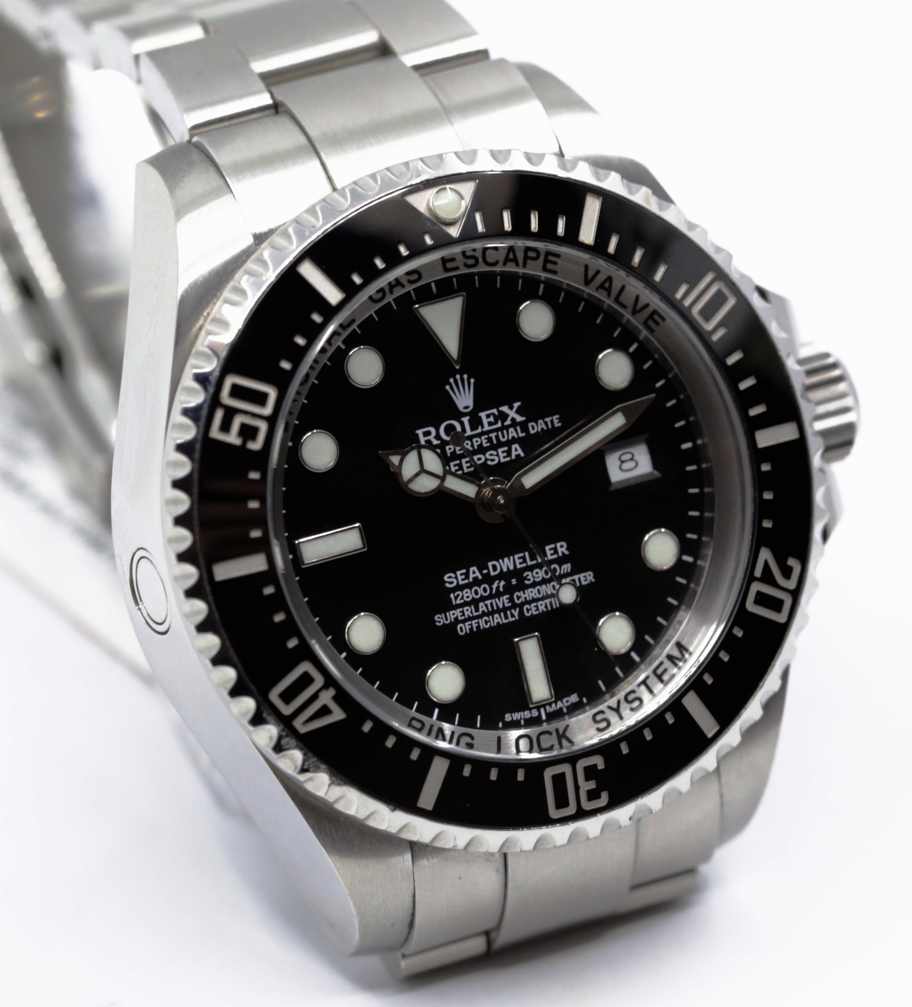 Rolex Sea-Dweller DeepSea in stainless steel, black index dial on a Rolex OysterSteel bracelet Ref:116660 , Box, book and Rolex Warraty Card Ca. 2014