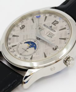 Alternative view of Jaeger-LeCoultre Master Calendar, in Stainless Steel, with Meteorite Dial with Moon Phase on JLC Alligator Strap with Stainless Steel JLC Deployant, Ref. Q1558421, Circa. 2016, Complete with Box & Papers