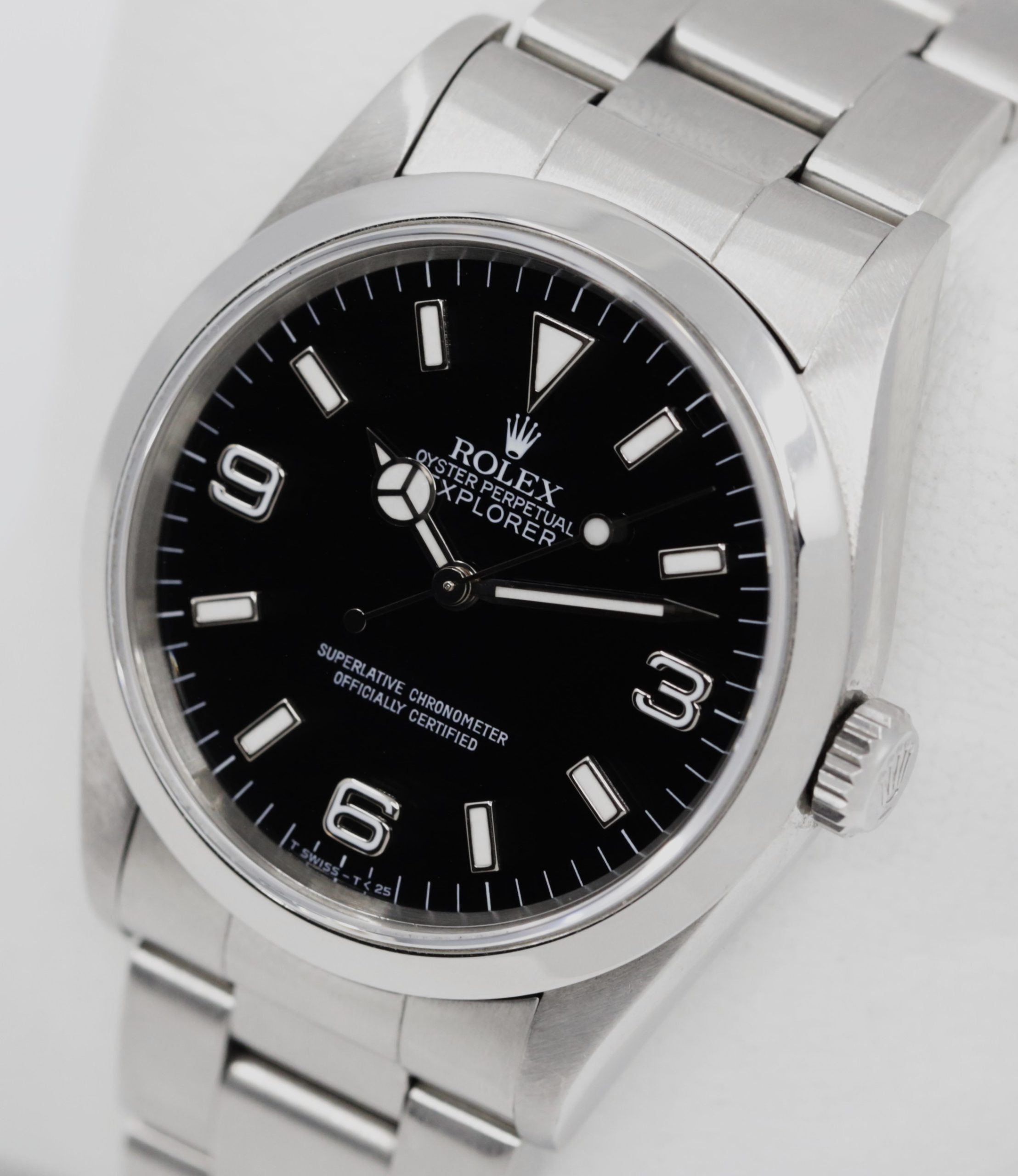 Rolex Explorer 1, in Stainless Steel, Black 3,6,9 "T Swiss - T<25" Tritium Dial on Rolex Stainless Steel Oyster Bracelet, Ref. 14270, Circa 1997 - Image 2