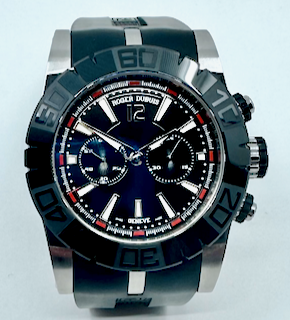 Roger Dubuis Easy Diver Chronograph, in Stainless Steel, Black Index Dial on Black Rubber Roger Dubuis Strap & Stainless Steel Roger Dubuis Deployant, Ref. DBSE0282, Circa: 2015 - Image 2