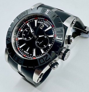 Roger Dubuis Easy Diver Chronograph, in Stainless Steel, Black Index Dial on Black Rubber Roger Dubuis Strap & Stainless Steel Roger Dubuis Deployant, Ref. DBSE0282, Circa: 2015 - Image 3