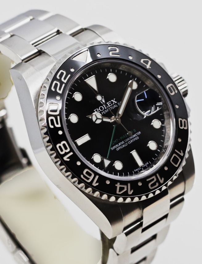 Rolex Oyster Perpetual GMT Master II in Rolex Oystersteel, Black index dial and Cerachrom black bezel on a Rolex Oystersteel bracelet, Ref 116710LN, Box, book and Rolex Warranty card, Ca 2018. - Image 4