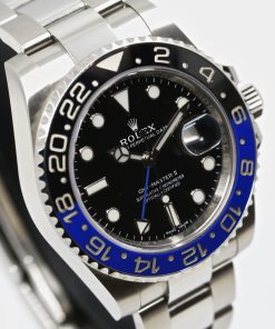 Rolex GMT Master II, Stainless Steel, "Batman" Black & Blue Ceramic Bezel, Black Index Dial, on Stainless Steel Rolex Oyster Bracelet, Ref. 116710BLNR, Circa: 2017, Complete with Box, Books & Rolex Warranty Card