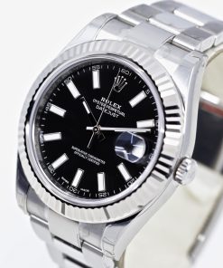Alternative view of Rolex Oyster Perpetual Datejust II in Stainless Steel, Black Index Dial, 18ct White Gold Fluted Bezel on Rolex Stainless Steel Oyster Bracelet, Ref. 116334, Circa: 2016, Complete with Box & Papers