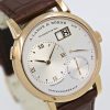 A. Lange & Sohne Lange 1 in 18ct Rose Gold, Argente Silver Roman Dial, on A. Lange & Sohne Alligator Strap with 18ct Rose Gold Lange Tang Buckle, Ref. 191.032, with Box & Papers