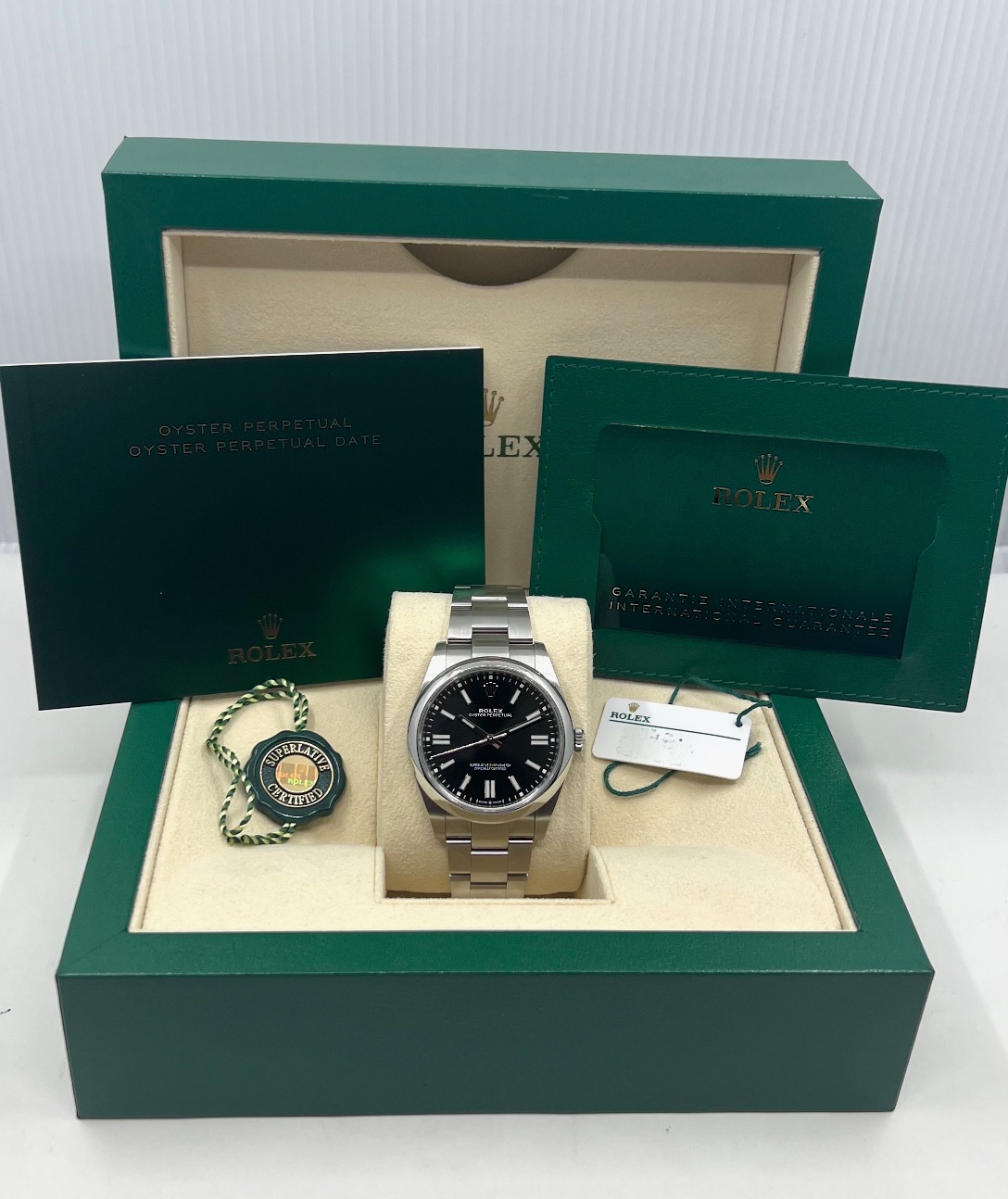 Rolex Oyster Perpetual 41 Ref 124300, with Bright Black dial, 2022, box and papers. - Image 7