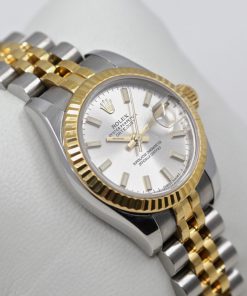 Rolex Lady Datejust 26, in 18ct Yellow Gold & Stainless Steel, Silver Index Dial on 18ct Yellow Gold & Stainless Steel Rolex Jubilee Bracelet, Ref. 179173, Circa: 2014, Complete with Box, Book & Rolex Warranty Card