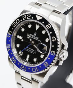 Alternative view of Rolex GMT Master II, Stainless Steel, "Batman" Black & Blue Ceramic Bezel, Black Index Dial, on Stainless Steel Rolex Oyster Bracelet, Ref. 116710BLNR, Circa: 2017, Complete with Box, Books & Rolex Warranty Card