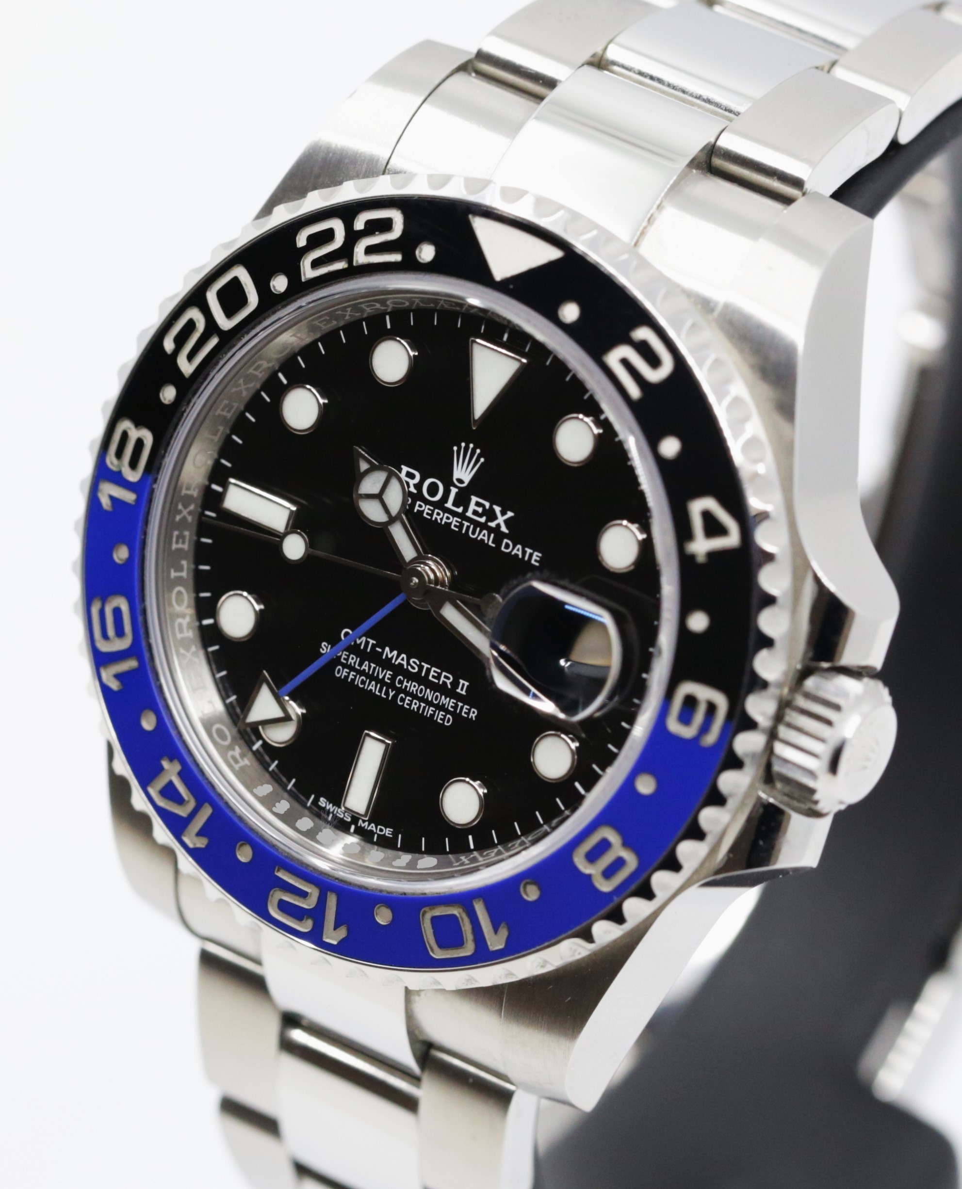 Rolex GMT Master II, Stainless Steel, "Batman" Black & Blue Ceramic Bezel, Black Index Dial, on Stainless Steel Rolex Oyster Bracelet, Ref. 116710BLNR, Circa: 2017, Complete with Box, Books & Rolex Warranty Card - Image 2