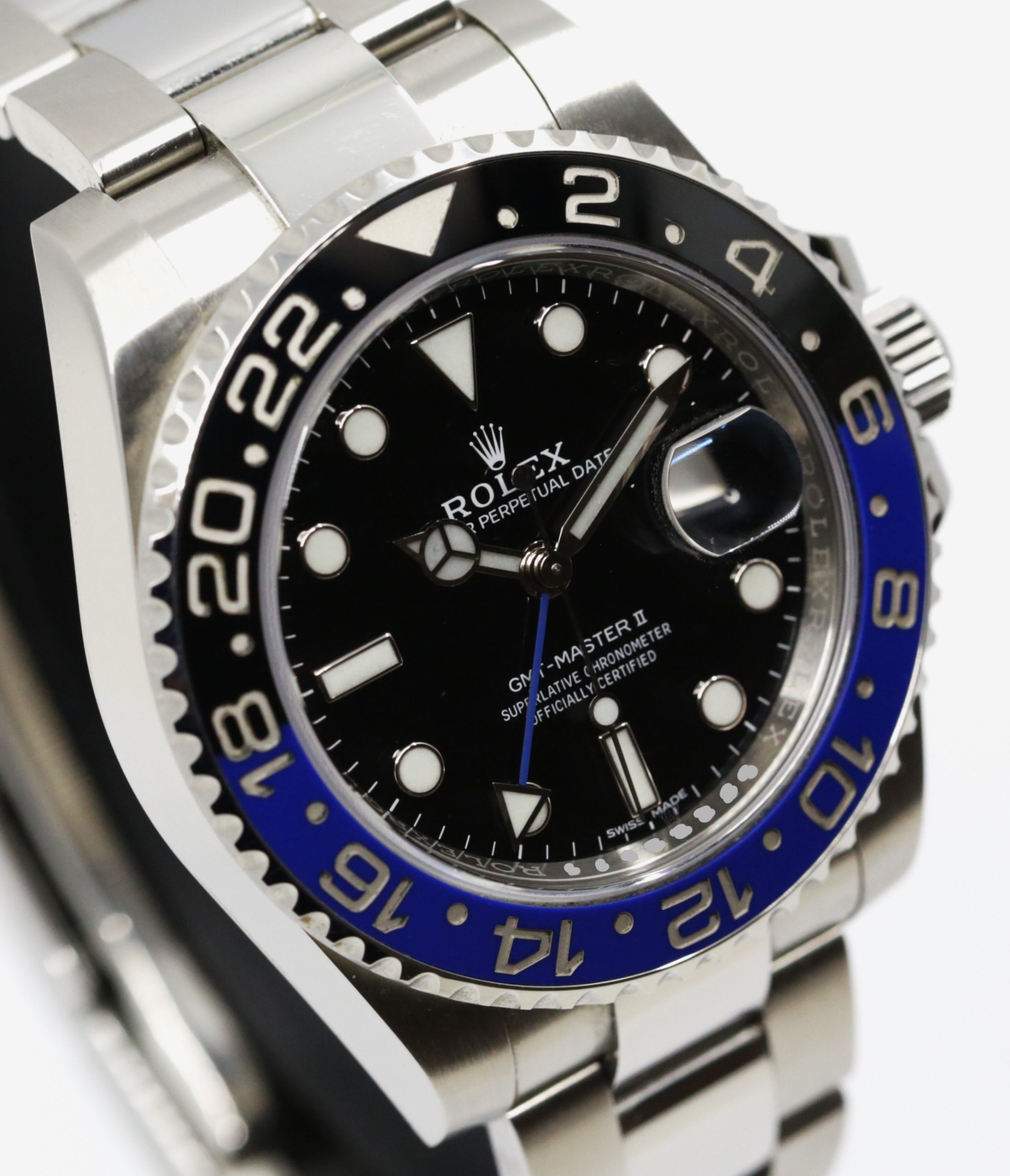 Rolex GMT Master II, Stainless Steel, "Batman" Black & Blue Ceramic Bezel, Black Index Dial, on Stainless Steel Rolex Oyster Bracelet, Ref. 116710BLNR, Circa: 2017, Complete with Box, Books & Rolex Warranty Card - Image 3