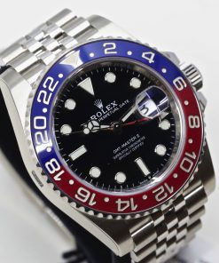 Rolex Oyster Perpetual GMT Master 2 in Stainless Steel with Pepsi Bezel and Black Index Dial on Rolex Jubilee Bracelet Ref. 126710BLRO Circa: 2018