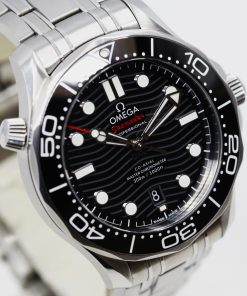 Omega Seamaster Diver 300M, in Stainless Steel, Black Index Dial, Black Ceramic Bezel, on Stainless Steel Omega Bracelet, Ref. 210.30.42.20.01.001, Circa: 2021, Complete with Box, Book & Omega Warranty Cards