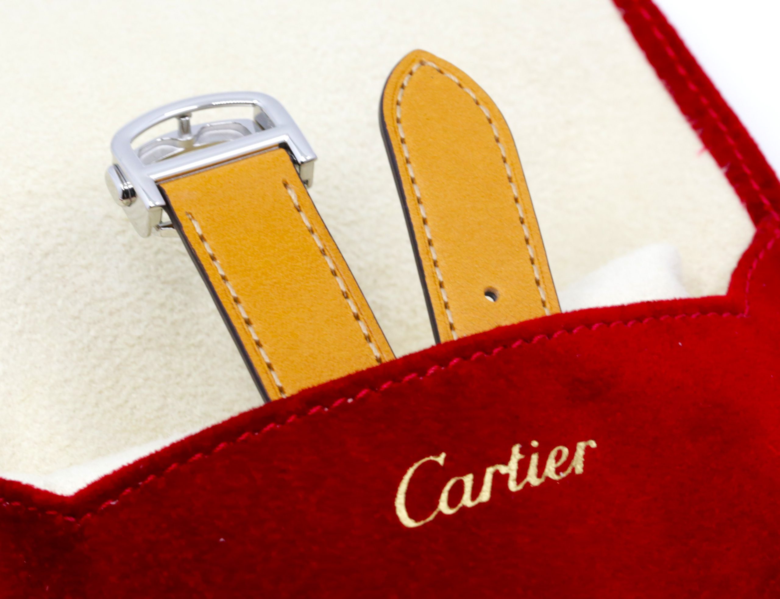 Cartier Santos De Cartier Watch, Medium Model, in Stainless Steel, Opaline Roman Dial, Blue Sword-Shaped Hands, on Cartier Stainless Steel Bracelet, Ref. WSSA0029, Circa: 2022, Complete with Box, Books & Cartier Warranty Card - Image 6