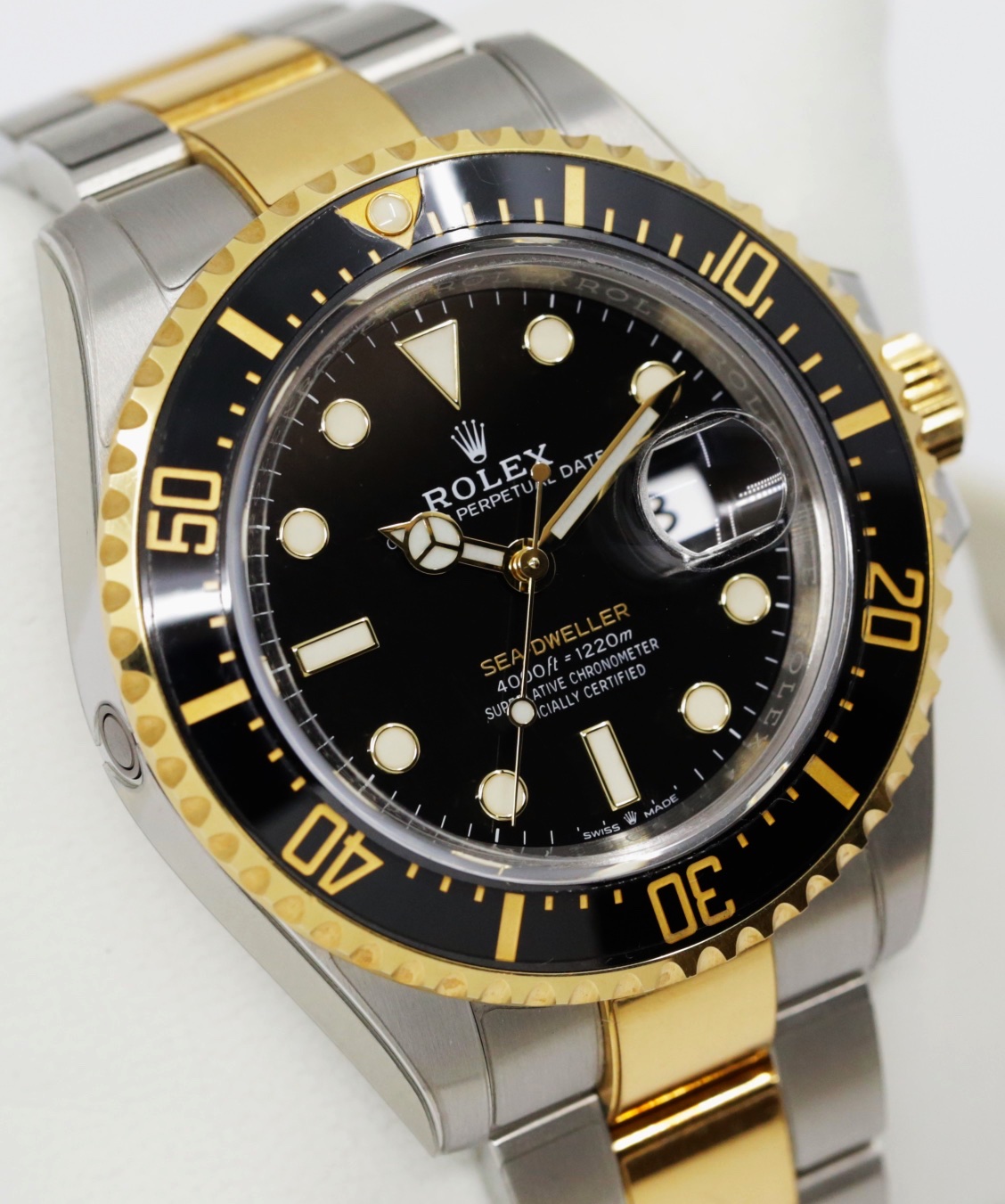 Rolex Sea-Dweller 43 "Anniversary" in 18ct Yellow Gold & Stainless Steel, Black Index Dial with Black Ceramic Bezel, on Stainless Steel & 18ct Yellow Gold Rolex Oyster Bracelet, Ref. 126603, Circa: 2019, Complete with Box & Papers
