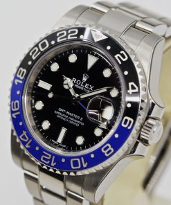 Alternative view of Rolex GMT Master II, Stainless Steel, Black & Blue "Batman" Ceramic Bezel, Black Index Dial, on Stainless Steel Rolex Oyster Bracelet, Ref. 116710BLNR, Circa: 2017, Complete with Box & Papers, REDUCED TO $22,000!!