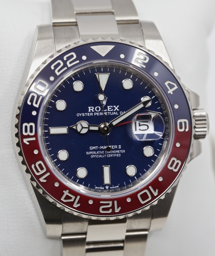 Rolex GMT Master II in 18ct White Gold, Blue Index Dial, Blue & Red "Pepsi" Ceramic Bezel, on 18ct White Gold Rolex Oyster Bracelet, Ref. 126719BLRO, Circa: 2020, Complete with Box, Book & Rolex Warranty Card - Image 4