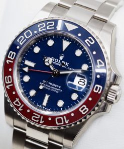 Alternative view of Rolex GMT Master II in 18ct White Gold, Blue Index Dial, Blue & Red "Pepsi" Ceramic Bezel, on 18ct White Gold Rolex Oyster Bracelet, Ref. 126719BLRO, Circa: 2020, Complete with Box, Book & Rolex Warranty Card