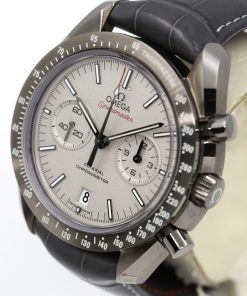Alternative view of Omega Speedmaster Dark Side of the Moon, in Grey Ceramic, Grey Index Dial, on Grey Omega Alligator Strap with Titanium Omega Deployant, Ref. 311.93.44.51.99.002, Circa: 2018, Complete with Box, Book & Warranty Cards