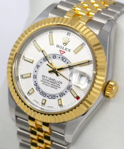 Alternative view of Rolex Sky-Dweller in Stainless Steel & 18ct Yellow Gold, White Index Dial, on Stainless Steel & 18ct Yellow Gold Rolex Jubilee Bracelet, Ref. 326933, Circa: 2022, Complete with Box, Book & Rolex Warranty Card