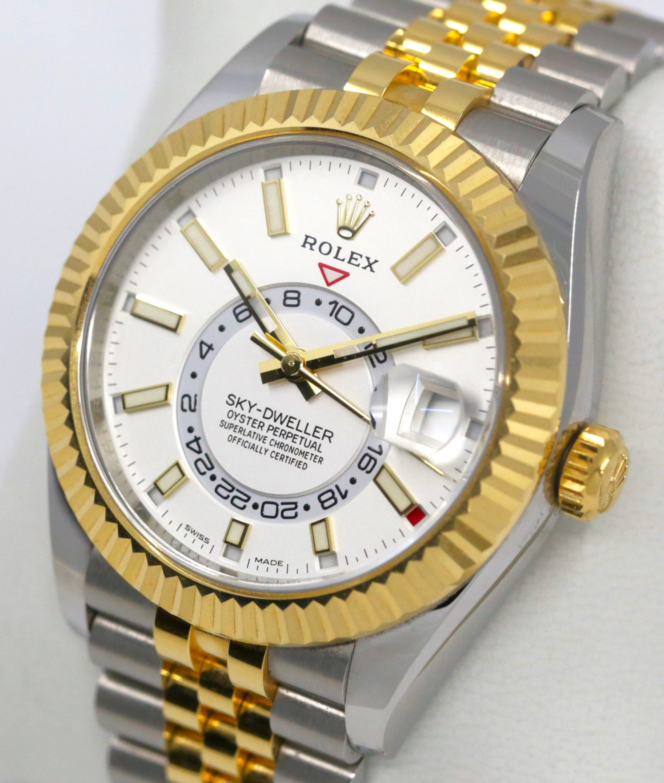 Rolex Sky-Dweller in Stainless Steel & 18ct Yellow Gold, White Index Dial, on Stainless Steel & 18ct Yellow Gold Rolex Jubilee Bracelet, Ref. 326933, Circa: 2022, Complete with Box, Book & Rolex Warranty Card - Image 2