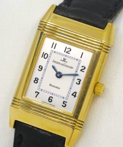 Alternative view of Jaeger Le Coultre Reverso ladies 18k Yellow gold, 260.1.86, manual winding with box papers.