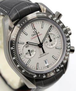 Omega Speedmaster Dark Side of the Moon, in Grey Ceramic, Grey Index Dial, on Grey Omega Alligator Strap with Titanium Omega Deployant, Ref. 311.93.44.51.99.002, Circa: 2018, Complete with Box, Book & Warranty Cards