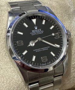 Rolex Oyster Perpetual Explorer 1 ref 14270 with BLACK OUT dial 3-6-9, E series Ca 1990.