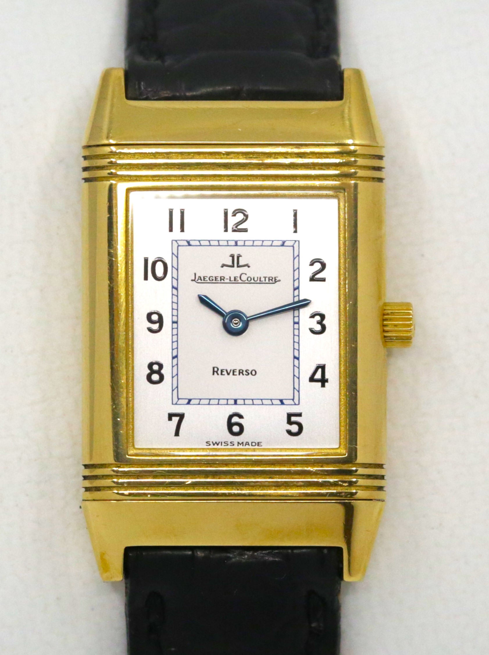 Jaeger Le Coultre Reverso ladies 18k Yellow gold, 260.1.86, manual winding with box papers. - Image 7