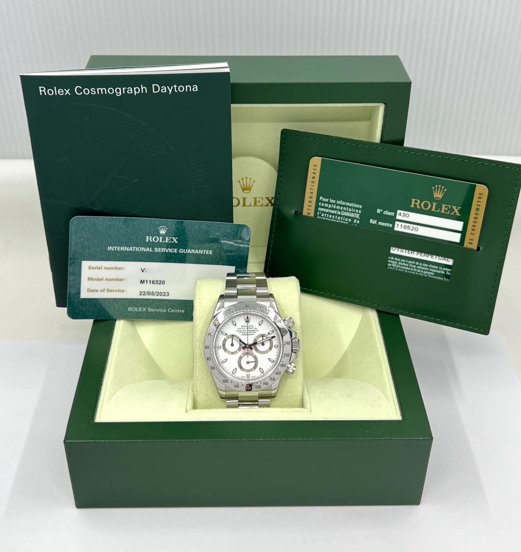 Rolex Oyster Perpetual Cosmograph Daytona, in Stainless Steel, White "APH" Index Dial, on Stainless Steel Rolex Oyster Bracelet, Ref. 116520, Circa: 2010, Complete with Box, Books, Rolex Warranty Card & Balance of 2 Year Rolex Service Warranty - Image 7