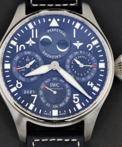 IWC Big Pilot Perpetual Calendar in stainless steel , Blue Arab dial, on IWC Strap with a stainless steel Deployant Clasp, Ref: IW503605, Circa: 2021, Complete with Box & Papers  "RRP $46,700"