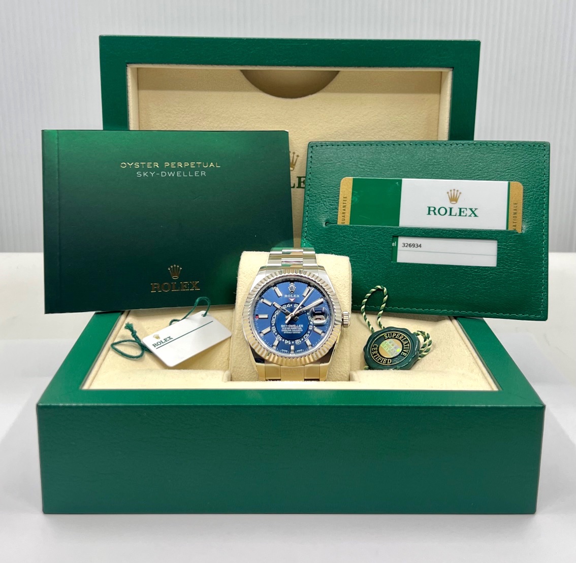 Rolex Sky-Dweller, Stainless Steel, Blue Index Dial, on Stainless Steel Oyster Bracelet, Ref. 326934, Circa: 2020, Complete with Box, Books & Rolex Warranty Card - Image 7