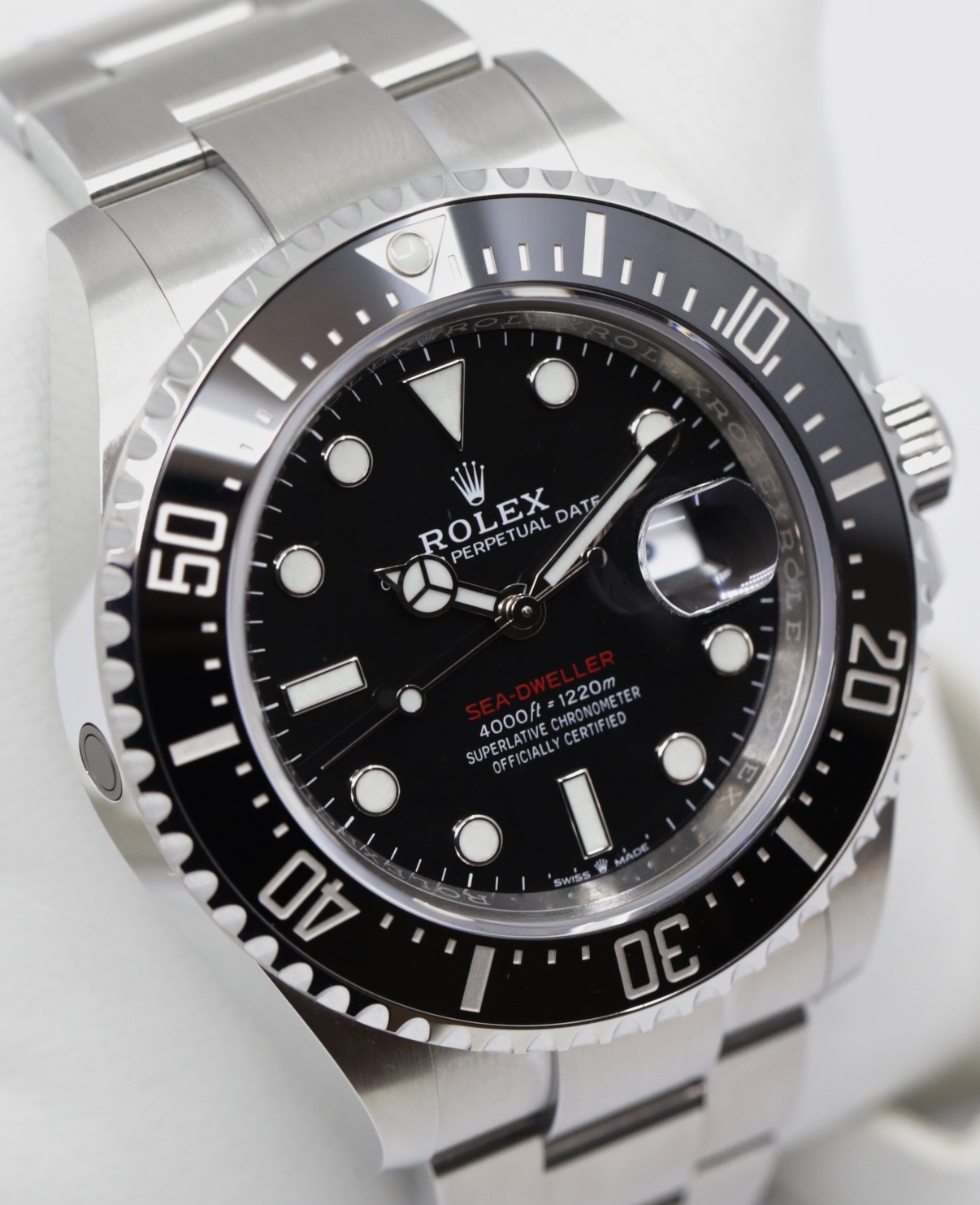 Rolex Sea Dweller 43 "Anniversary", in Stainless Steel, Black Index Dial, Black Ceramic Dial on Stainless Steel Rolex Oyster Bracelet, Ref. 126600, Circa: 2022, Complete with Box, Papers & Balance of 5 Year Rolex Warranty