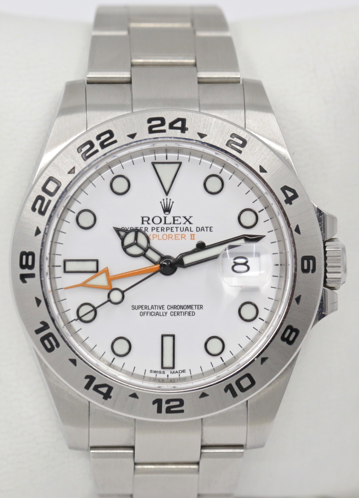 Rolex Oyster Perpetual Explorer 2 in Stainless Steel with White "Polar" Index Dial, on Rolex Stainless Steel Oyster Bracelet, Ref. 216570, Complete with Box, book, Rolex Warranty card & swing tags Ca. 2020 - Image 3